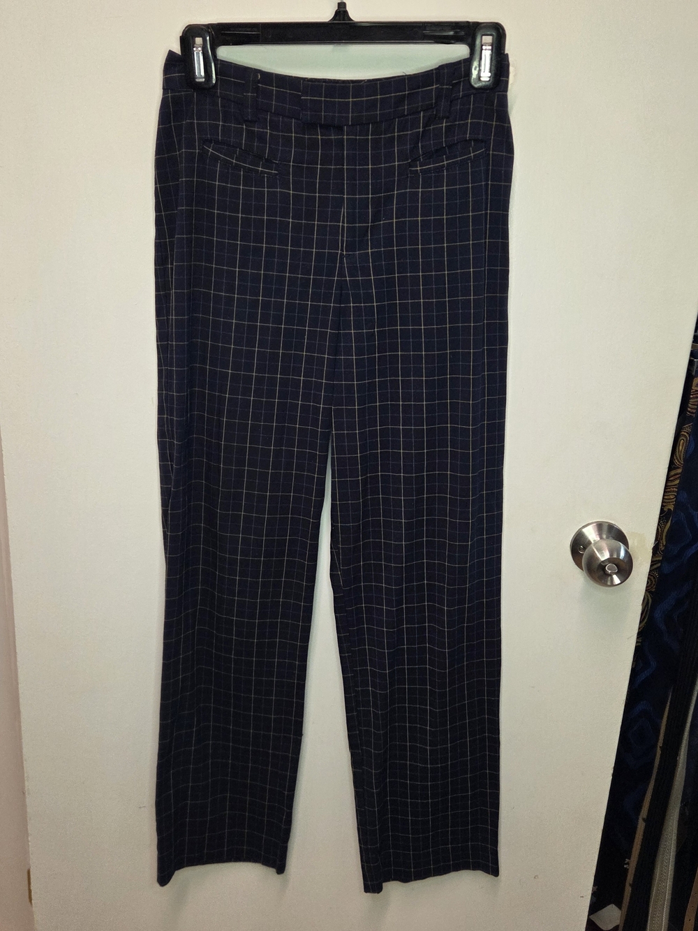GAP Woman's Navy Grid Plaid Dress Pants